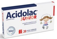 Acidolac Junior, smak truskawkowy, 20 misio-tabletek