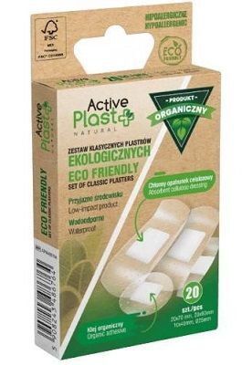 Active Plast Natural, plaster ekologiczny, cielisty, mix rozmiarów, 20 sztuk