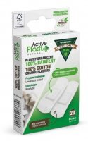 Active Plast Natural, plaster organiczny 100% bawełny, biały, 20x70mm, 20 sztuk