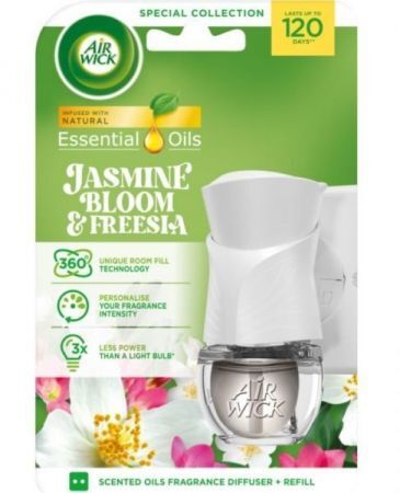 Air Wick, dyfuzor elektryczny z wkładem zapasowym, Jasmine Bloom & Freesia, 1 opakowanie