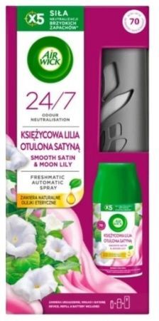 Air Wick Freshmatic, dyfuzor automatyczny z wkładem zapasowym, Smooth Satin & Moon Lily, 1 opakowanie