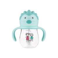 Akuku, bidon ze słomką i odważnikiem, Jeż, miętowy, A0033, po 9 miesiącu, 250ml