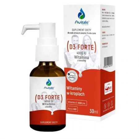 Aliness Avitale, Witamina D3 Forte 4000, krople, 30ml