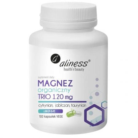 Aliness, Magnez organiczny Trio 120mg, 100 kapsułek