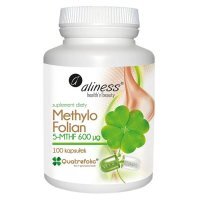 Aliness, Methylo Folian 5-MTHF, kwas foliowy 600µg, 100 kapsułek