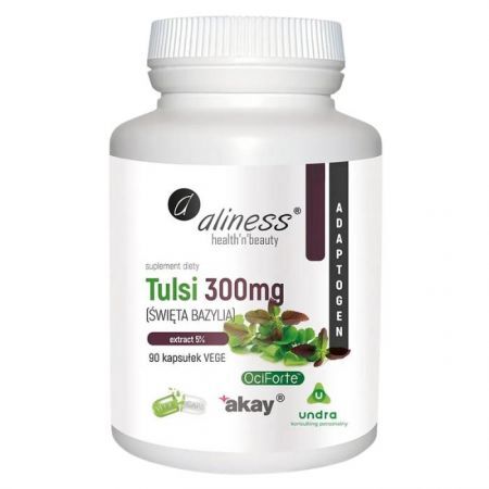 Aliness, Tulsi, święta bazylia 300mg, 90 kapsułek