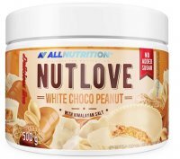 Allnutrition Nutlove, White Choco Peanut, krem z białej czekolady z prażonymi orzeszkami ziemnymi i solą himalajską, 500g