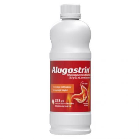 Alugastrin 1,02g/15ml, zawiesina doustna o smaku miętowym, 375ml