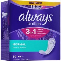 Always Dailies Fresh & Protect Normal, wkładki higieniczne, 60 sztuk