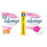 Always Sensitive Normal, podpaski ze skrzydełkami, 20 sztuk
