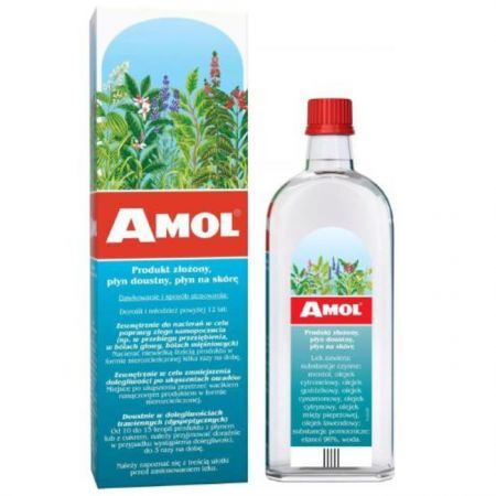 Amol, lek złożony, płyn doustny i na skórę, 150ml