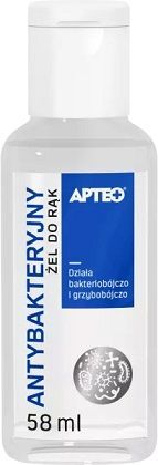 Antybakteryjny żel do rąk, Apteo, 58ml