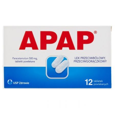 Apap 500mg, 12 tabletek