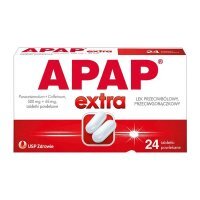 Apap Extra (500mg+65mg), 24 tabletki
