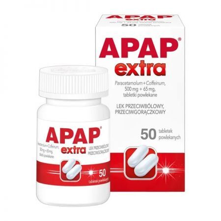 Apap Extra (500mg+65mg), 50 tabletek
