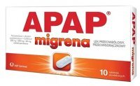 Apap Migrena (250mg+250mg+65mg), 10 tabletek