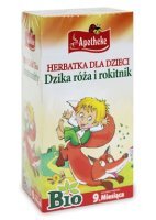 Apotheke, herbatka dzika róża i rokitnik, dla dzieci i niemowląt od 9 miesiąca życia, 20 saszetek
