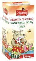 Apotheke, herbatka koper włoski, melisa i mięta, dla dzieci i niemowląt od 6 miesiaca życia, 20 saszetek