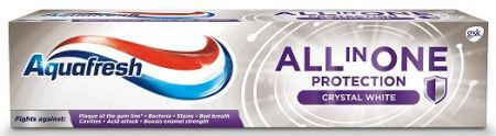 Aquafresh All In One Protection, Crystal White, pasta do zębów wybielająca, 100ml