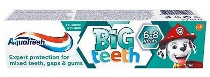 Aquafresh Big Teeth, pasta do zębów Psi Patrol, dla dzieci w wieku 6-8 lat, 50ml