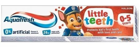 Aquafresh Little Teeth, pasta do zębów Psi Patrol, dla dzieci w wieku 0-5 lat, 50ml