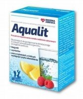 Aqualit, proszek do rozpuszczania, smak malinowo-cytrynowy, 10 saszetek