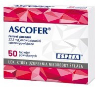 Ascofer 23,2mg, 50 tabletek powlekanych