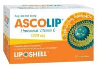 Ascolip, Liposomal Vitamin C 1000mg, żel doustny o smaku cytrynowo-pomarańczowym, 30 saszetek