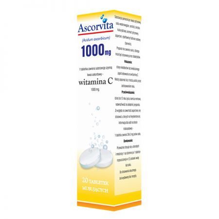 Ascorvita 1000mg, 20 tabletek musujących