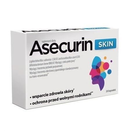 Asecurin Skin, 20 kapsułek