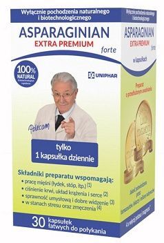 Asparaginian Extra Premium Forte, 30 kapsułek