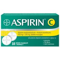 Aspirin C (400mg+240mg), 10 tabletek musujących