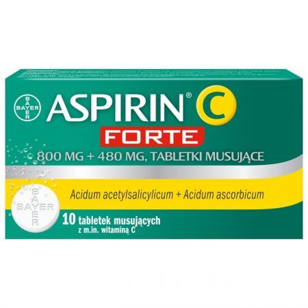 Aspirin C Forte (800mg+480mg), 10 tabletek musujących