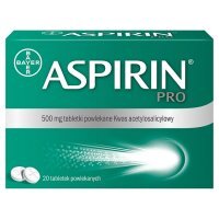 Aspirin Pro 500mg, 20 tabletek