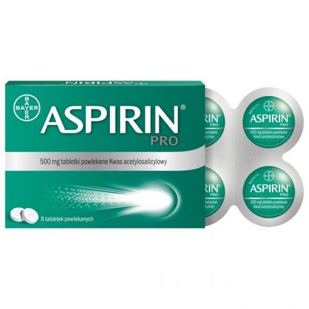 Aspirin Pro 500mg, 8 tabletek