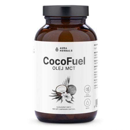 Aura Herbals, CocoFuel, olej MCT, 100 kapsułek