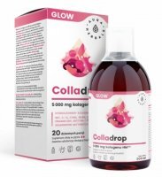 Aura Herbals, Colladrop Glow, kolagen morski 5000mg, płyn, 500ml