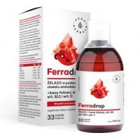 Aura Herbals, Ferradrop, żelazo + kwas foliowy, płyn, 500ml
