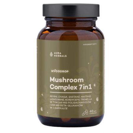 Aura Herbals, Mycodrop Mushroom Complex 7w1, 60 kapsułek