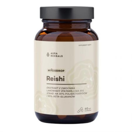 Aura Herbals, Mycodrop Reishi, 60 kapsułek