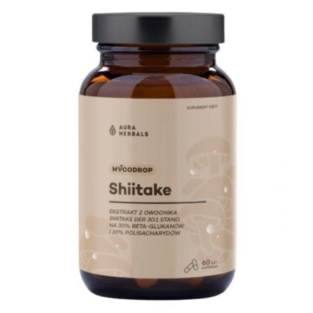 Aura Herbals, Mycodrop Shiitake, 60 kapsułek