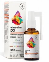 Aura Herbals, Witamina D3 dla dzieci, MCT, aerozol, dla noworodków, niemowląt i dzieci od 1 roku życia, 50ml