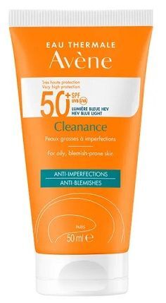 Avene Cleanance, krem ochronny, ultralekki, SPF 50+, skóra tłusta, skłonna do niedoskonałości, 50ml