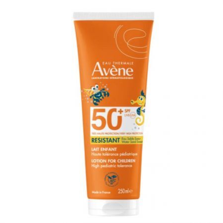 Avene Sun Resistant, mleczko ochronne dla dzieci i dorosłych SPF 50+, wodoodporne, 250ml