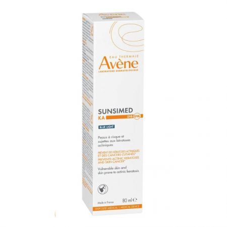 Avene Sunsimed KA, bardzo wysoka ochrona dla skóry wrażliwej i skłonnej do rogowacenia słonecznego, SPF 50+, 80ml