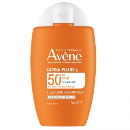 Avene Ultra Fluid Perfector Nude, bardzo wysoka ochrona, do skóry wrażliwej, SPF 50+, 50ml