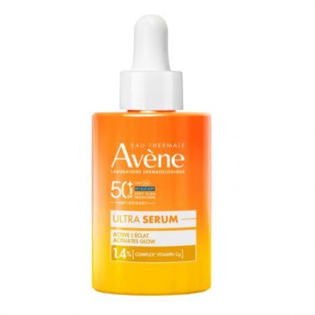 Avene Ultra Serum Active, serum aktywujące blask skóry do twarzy, skóra wrażliwa, SPF 50+, 30ml