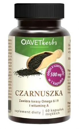 Avet herbs, Czarnuszka, 60 kapsułek
