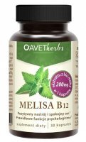 Avet herbs, Melisa B12, 30 kapsułek