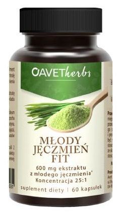 Avet herbs, Młody jęczmień fit, 60 kapsułek